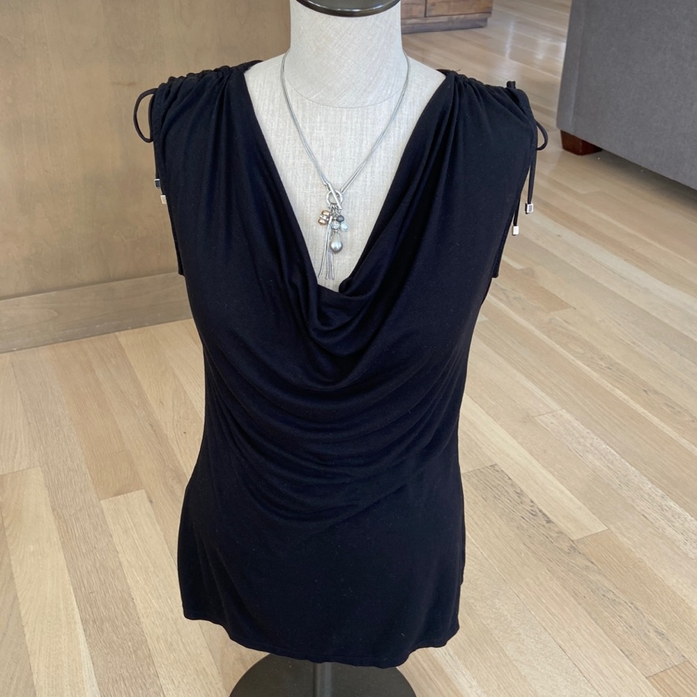 White House Black Market Drape Shell